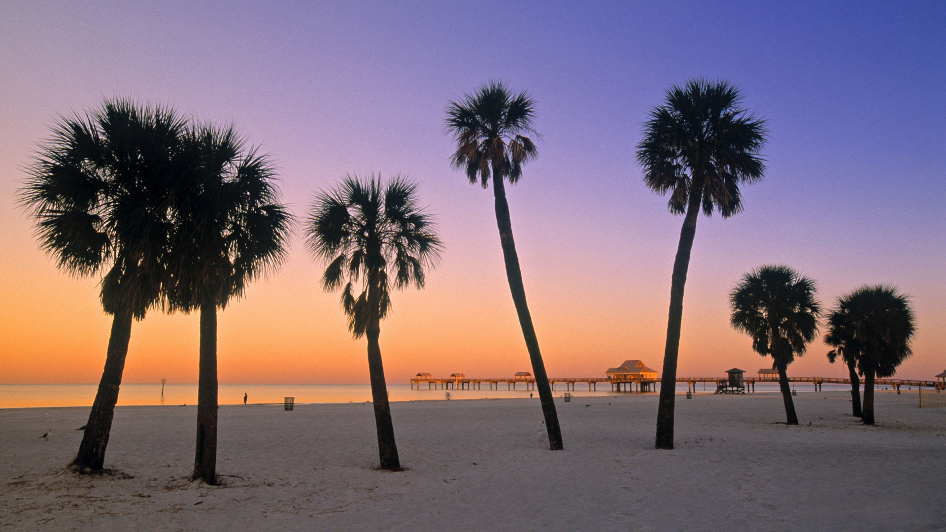 Aerial view above the Clearwater Beach barrier island