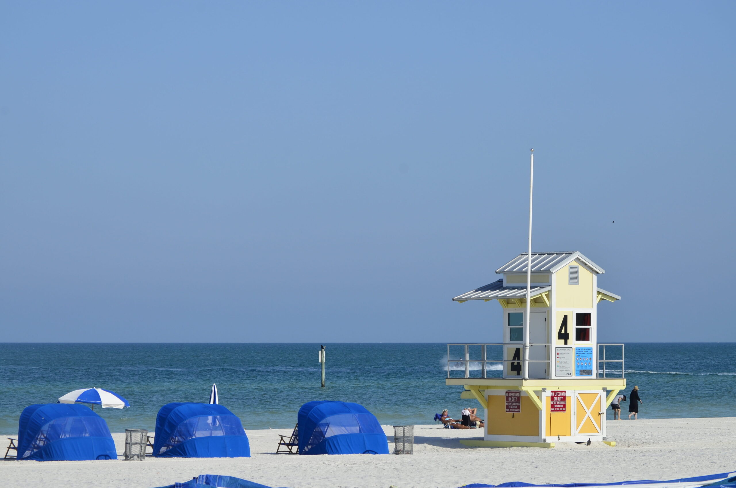 Open beach vista at Clearwater Beach on a clear day