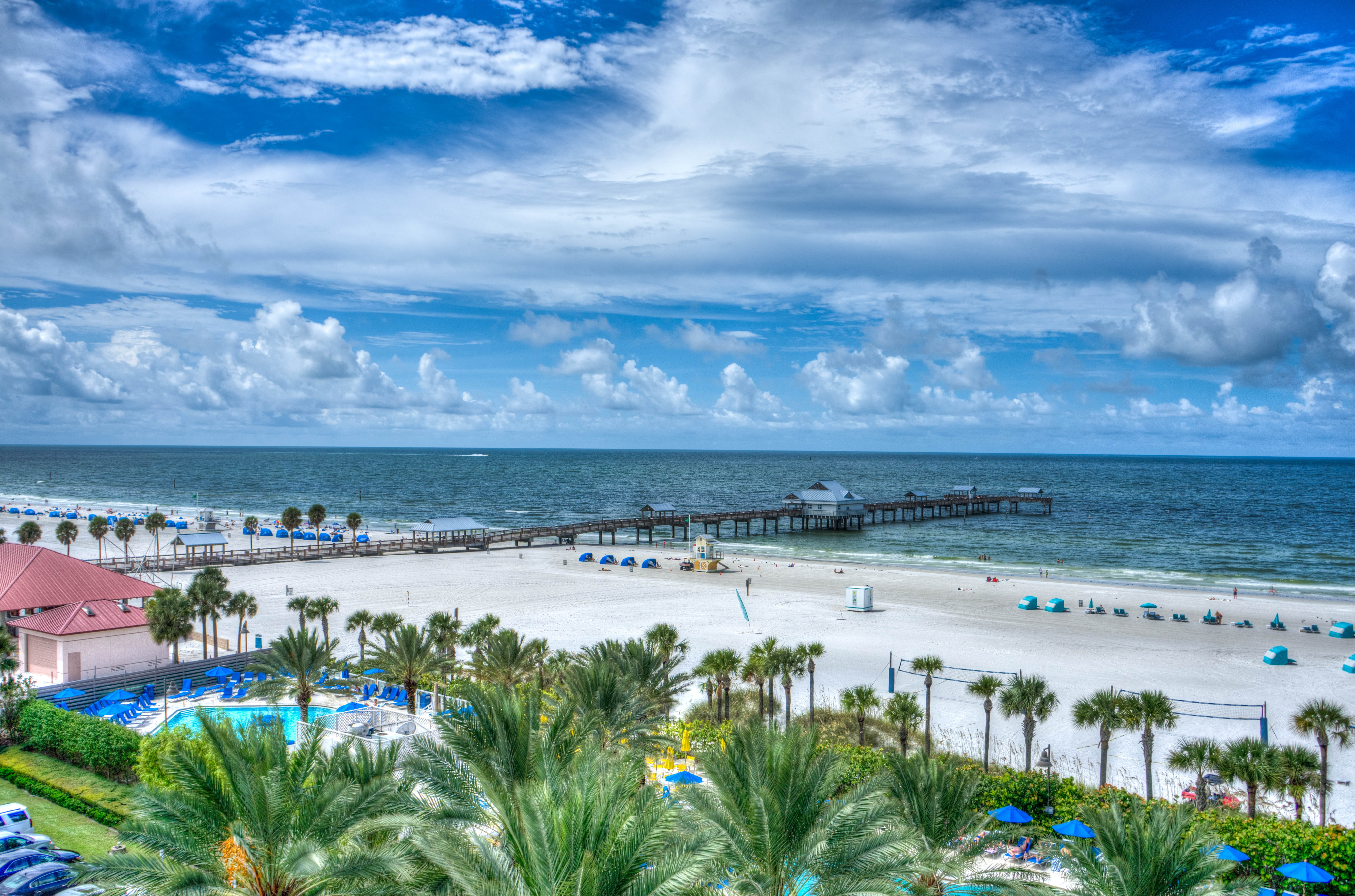 A quiet stretch of sand at Clearwater Beach