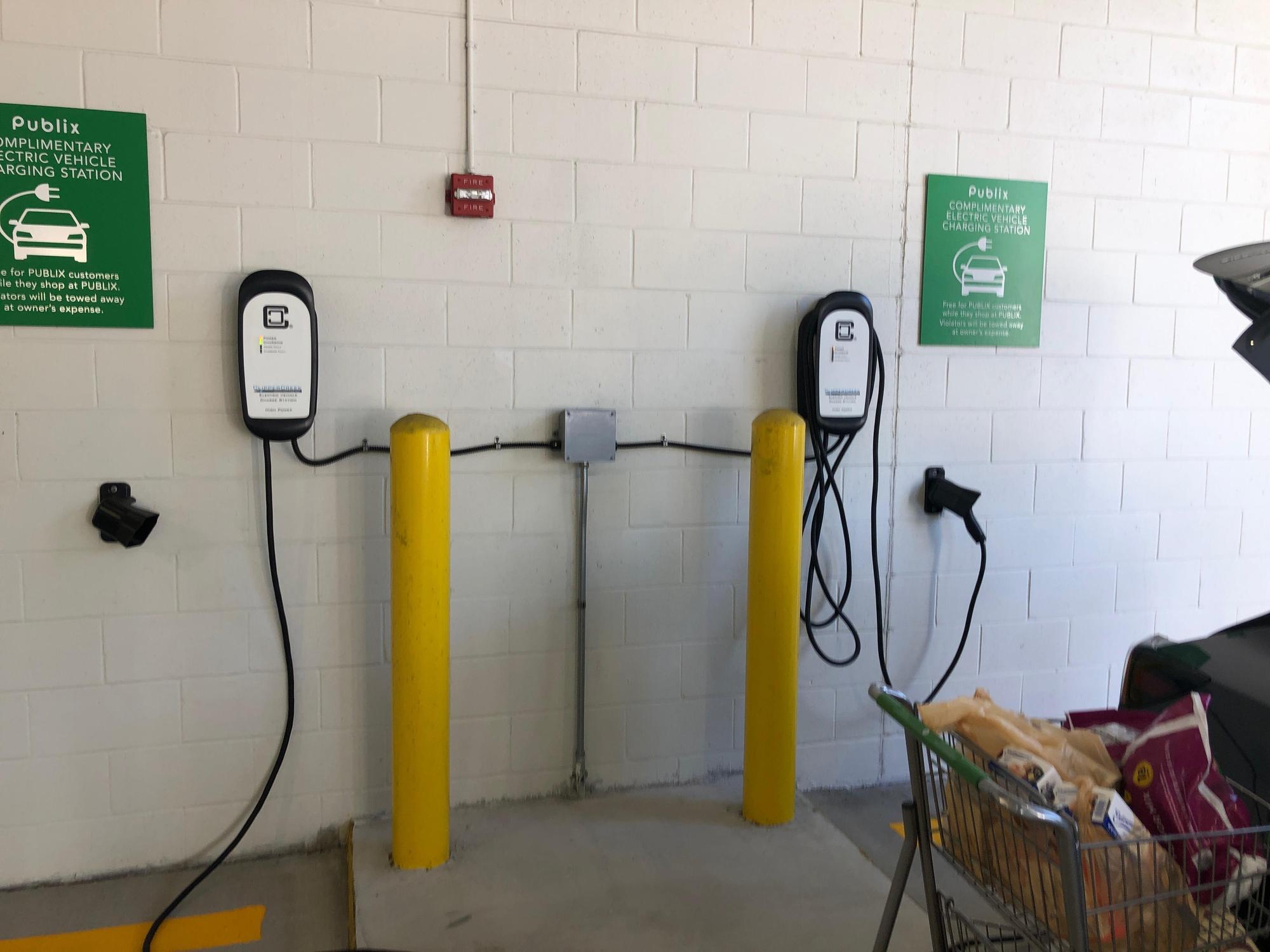 Electric Car Charging At Clearwater Beach See Clearwater Beach